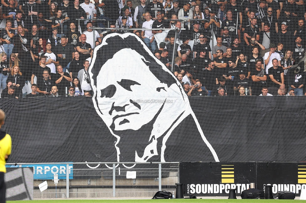 Sturm Graz - Austria Wien
Oesterreichische Fussball Bundesliga, 6. Runde, SK Sturm Graz - FK Austria Wien, Stadion Liebenau Graz, 14.09.2025. 

Foto zeigt Fans von Sturm mit einer Choreografie
