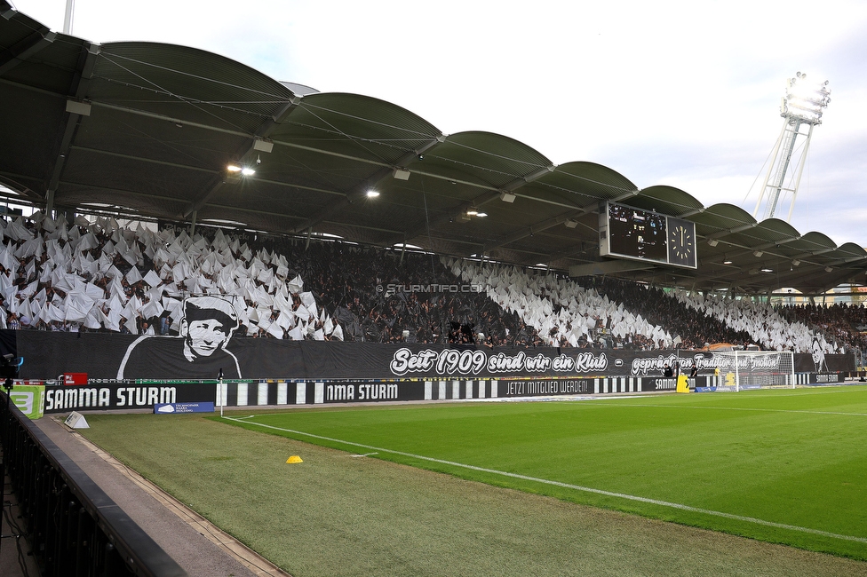Sturm Graz - Austria Wien
Oesterreichische Fussball Bundesliga, 5. Runde, SK Sturm Graz - FK Austria Wien, Stadion Liebenau Graz, 14.09.2025. 

Foto zeigt Fans von Sturm mit einer Choreografie
