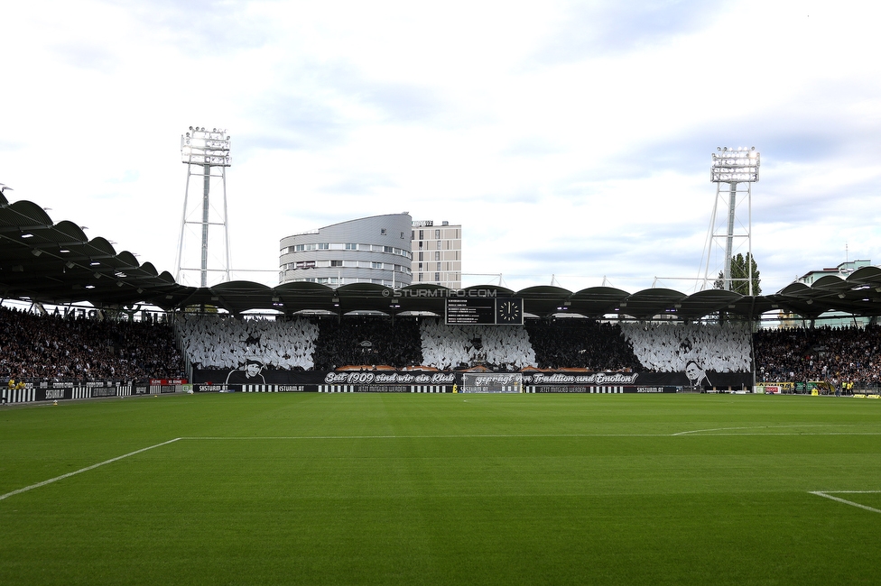 Sturm Graz - Austria Wien
Oesterreichische Fussball Bundesliga, 6. Runde, SK Sturm Graz - FK Austria Wien, Stadion Liebenau Graz, 14.09.2025. 

Foto zeigt Fans von Sturm mit einer Choreografie
