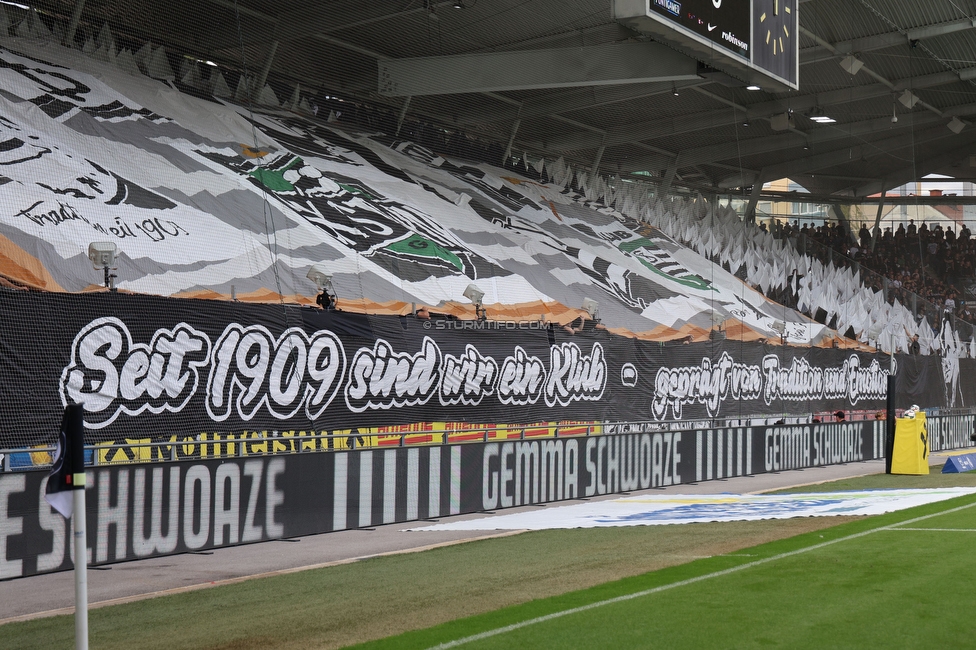 Sturm Graz - Austria Wien
Oesterreichische Fussball Bundesliga, 5. Runde, SK Sturm Graz - FK Austria Wien, Stadion Liebenau Graz, 14.09.2025. 

Foto zeigt Fans von Sturm mit einer Choreografie
