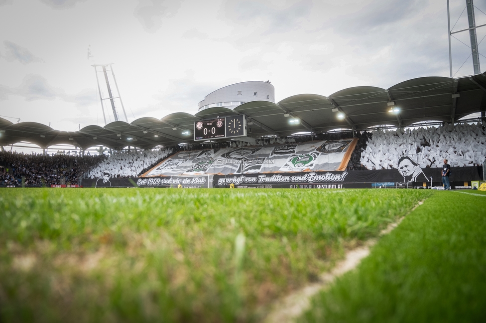 Sturm Graz - Austria Wien
Oesterreichische Fussball Bundesliga, 5. Runde, SK Sturm Graz - FK Austria Wien, Stadion Liebenau Graz, 14.09.2025. 

Foto zeigt Fans von Sturm mit einer Choreografie
