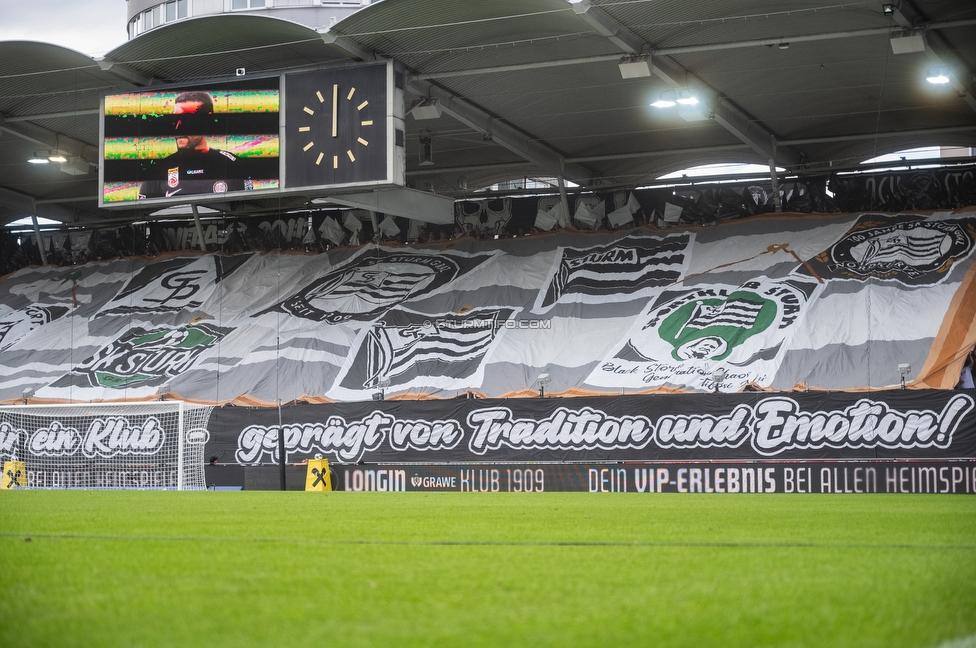 Sturm Graz - Austria Wien
Oesterreichische Fussball Bundesliga, 5. Runde, SK Sturm Graz - FK Austria Wien, Stadion Liebenau Graz, 14.09.2025. 

Foto zeigt Fans von Sturm mit einer Choreografie
