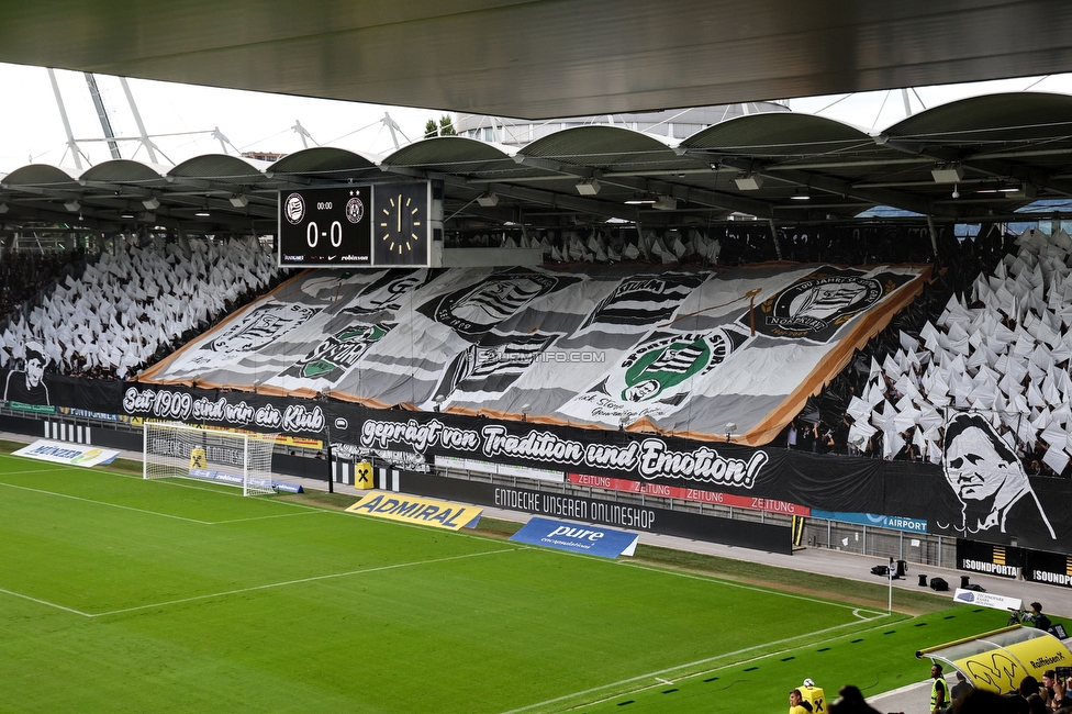 Sturm Graz - Austria Wien
Oesterreichische Fussball Bundesliga, 5. Runde, SK Sturm Graz - FK Austria Wien, Stadion Liebenau Graz, 14.09.2025. 

Foto zeigt Fans von Sturm mit einer Choreografie
