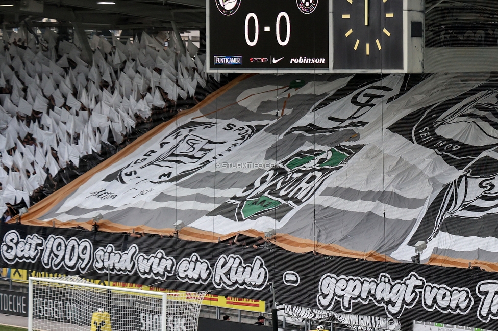Sturm Graz - Austria Wien
Oesterreichische Fussball Bundesliga, 5. Runde, SK Sturm Graz - FK Austria Wien, Stadion Liebenau Graz, 14.09.2025. 

Foto zeigt Fans von Sturm mit einer Choreografie
