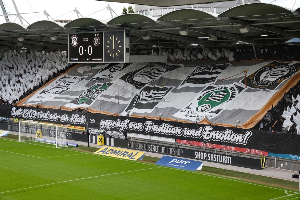 Sturm Graz - Austria Wien
Oesterreichische Fussball Bundesliga, 5. Runde, SK Sturm Graz - FK Austria Wien, Stadion Liebenau Graz, 14.09.2025. 

Foto zeigt Fans von Sturm mit einer Choreografie
