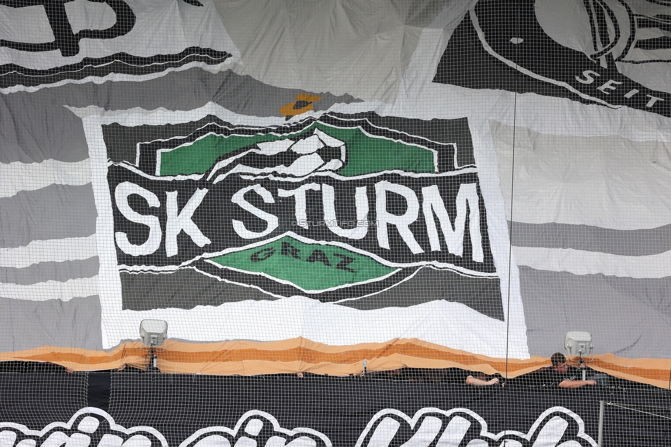 Sturm Graz - Austria Wien
Oesterreichische Fussball Bundesliga, 6. Runde, SK Sturm Graz - FK Austria Wien, Stadion Liebenau Graz, 14.09.2025. 

Foto zeigt Fans von Sturm mit einer Choreografie
