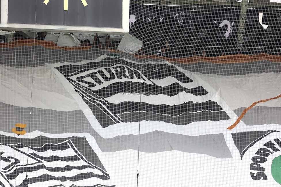 Sturm Graz - Austria Wien
Oesterreichische Fussball Bundesliga, 6. Runde, SK Sturm Graz - FK Austria Wien, Stadion Liebenau Graz, 14.09.2025. 

Foto zeigt Fans von Sturm mit einer Choreografie
