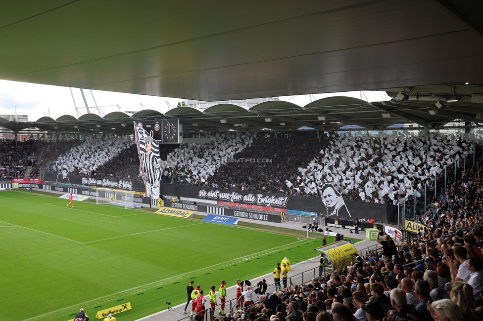 Sturm Graz - Austria Wien
Oesterreichische Fussball Bundesliga, 5. Runde, SK Sturm Graz - FK Austria Wien, Stadion Liebenau Graz, 14.09.2025. 

Foto zeigt Fans von Sturm mit einer Choreografie
