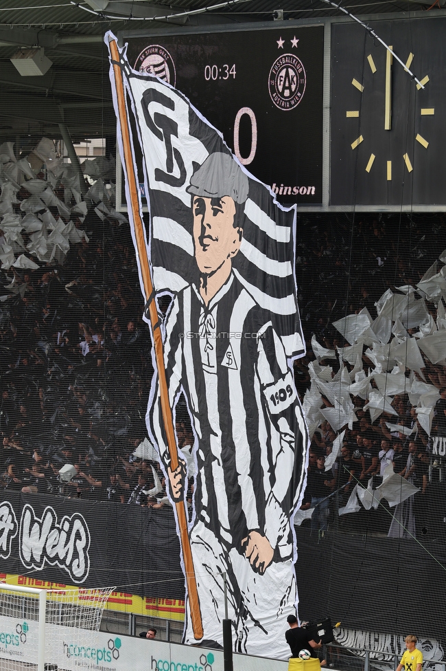 Sturm Graz - Austria Wien
Oesterreichische Fussball Bundesliga, 5. Runde, SK Sturm Graz - FK Austria Wien, Stadion Liebenau Graz, 14.09.2025. 

Foto zeigt Fans von Sturm mit einer Choreografie

