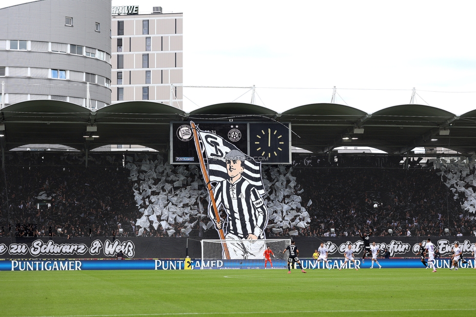 Sturm Graz - Austria Wien
Oesterreichische Fussball Bundesliga, 6. Runde, SK Sturm Graz - FK Austria Wien, Stadion Liebenau Graz, 14.09.2025. 

Foto zeigt Fans von Sturm mit einer Choreografie
