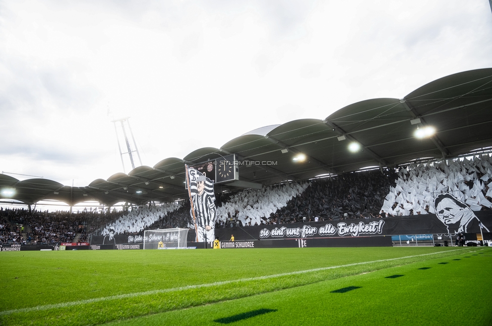 Sturm Graz - Austria Wien
Oesterreichische Fussball Bundesliga, 5. Runde, SK Sturm Graz - FK Austria Wien, Stadion Liebenau Graz, 14.09.2025. 

Foto zeigt Fans von Sturm mit einer Choreografie
