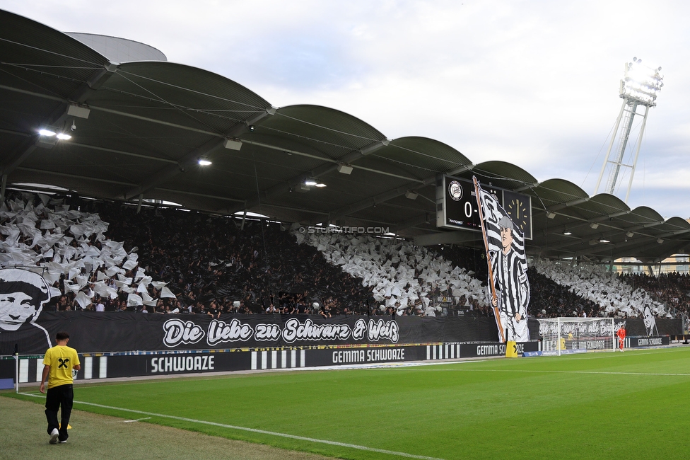Sturm Graz - Austria Wien
Oesterreichische Fussball Bundesliga, 5. Runde, SK Sturm Graz - FK Austria Wien, Stadion Liebenau Graz, 14.09.2025. 

Foto zeigt Fans von Sturm mit einer Choreografie
