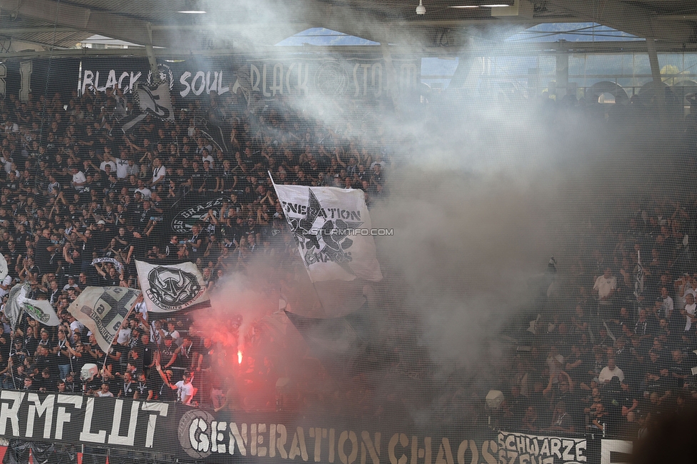 Sturm Graz - Austria Wien
Oesterreichische Fussball Bundesliga, 5. Runde, SK Sturm Graz - FK Austria Wien, Stadion Liebenau Graz, 14.09.2025. 

Foto zeigt Fans von Sturm
Schlüsselwörter: generationchaos pyrotechnik