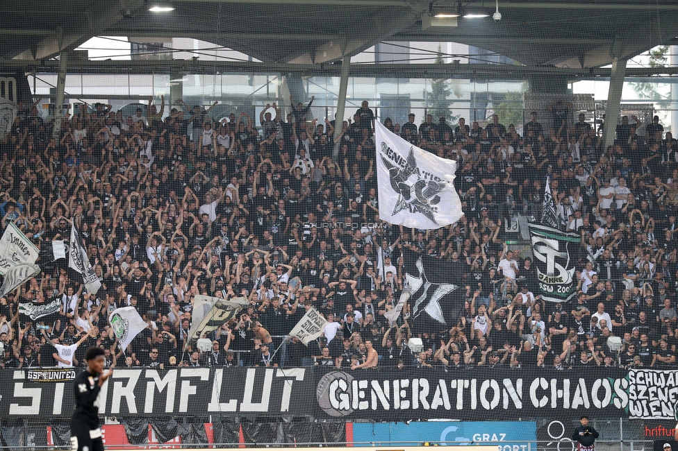 Sturm Graz - Austria Wien
Oesterreichische Fussball Bundesliga, 5. Runde, SK Sturm Graz - FK Austria Wien, Stadion Liebenau Graz, 14.09.2025. 

Foto zeigt Fans von Sturm
Schlüsselwörter: sturmflut generationchaos