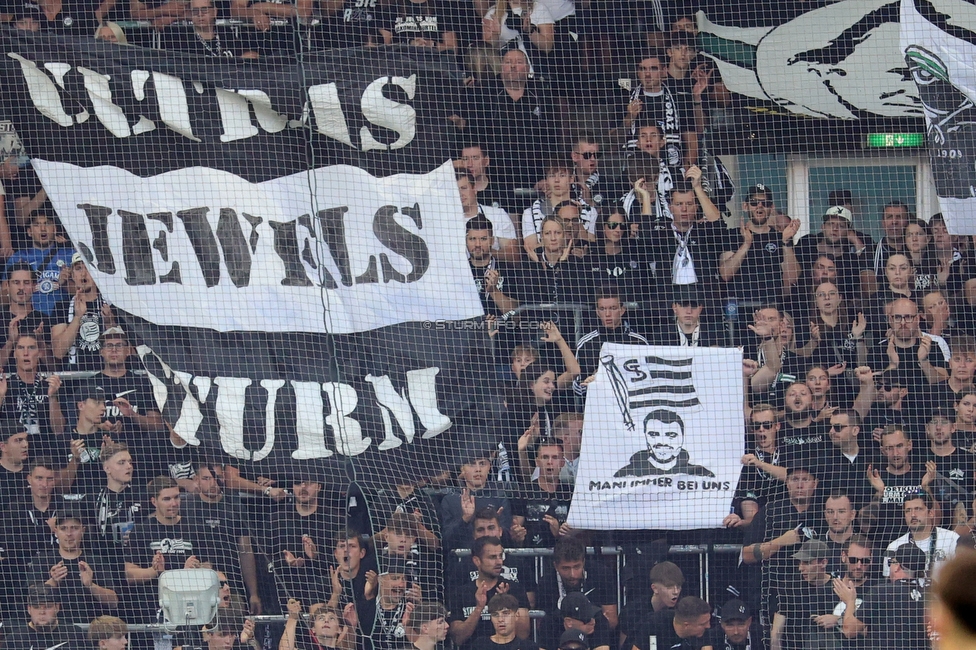 Sturm Graz - Austria Wien
Oesterreichische Fussball Bundesliga, 5. Runde, SK Sturm Graz - FK Austria Wien, Stadion Liebenau Graz, 14.09.2025. 

Foto zeigt Fans von Sturm
Schlüsselwörter: jewels