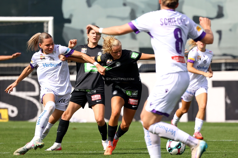 Sturm Damen - Austria Wien
OEFB Frauen Bundesliga, 5. Runde, SK Sturm Graz Damen - FK Austria Wien, Trainingszentrum Messendorf, 14.09.2025. 

Foto zeigt Sandra Jakobsen (Sturm Damen)
