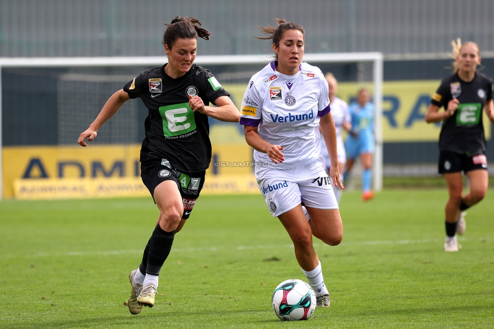 Sturm Damen - Austria Wien
OEFB Frauen Bundesliga, 5. Runde, SK Sturm Graz Damen - FK Austria Wien, Trainingszentrum Messendorf, 14.09.2025. 

Foto zeigt Zala Kustrin (Sturm Damen)

