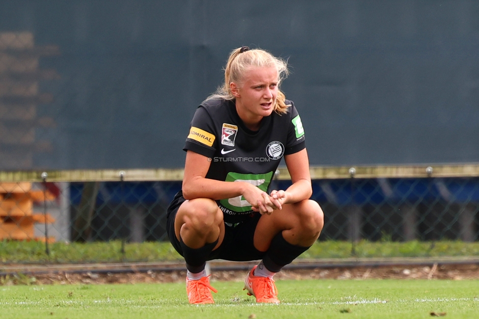 Sturm Damen - Austria Wien
OEFB Frauen Bundesliga, 5. Runde, SK Sturm Graz Damen - FK Austria Wien, Trainingszentrum Messendorf, 14.09.2025. 

Foto zeigt Sandra Jakobsen (Sturm Damen)
