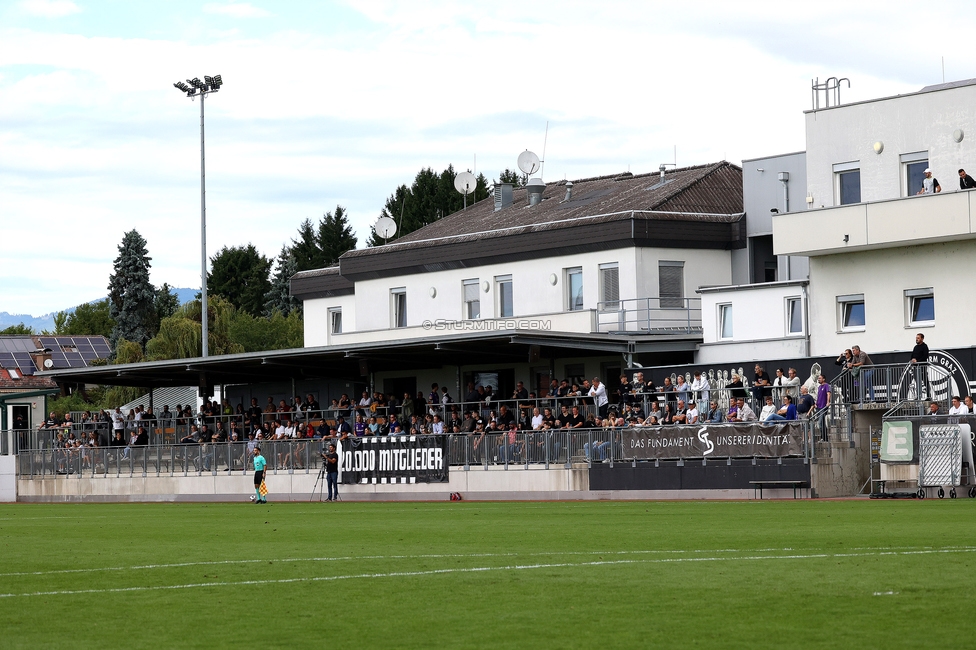 Sturm Damen - Austria Wien
OEFB Frauen Bundesliga, 5. Runde, SK Sturm Graz Damen - FK Austria Wien, Trainingszentrum Messendorf, 14.09.2025. 

Foto zeigt Fans
