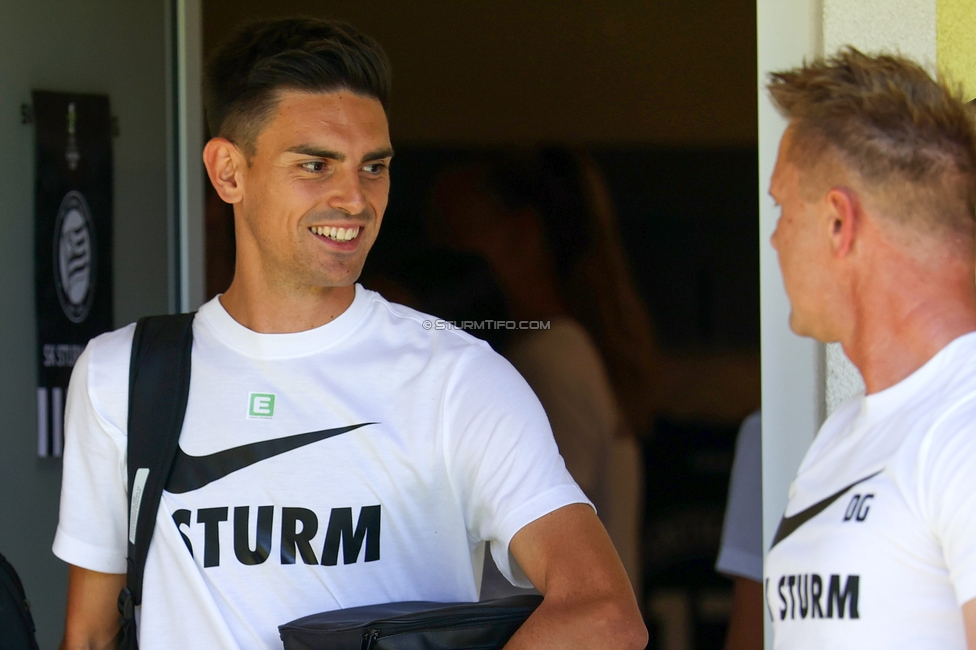 Sturm Damen - Ajax Frouwen
UEFA Women's Europa Cup, 1. Runde, SK Sturm Graz Damen - Ajax Amsterdam, Stadion Hollenegg, 18.09.2025.

Foto zeigt Tode Djakovic (Cheftrainer Sturm Damen) und Daniel Gutschi (Torwart-Trainer Sturm Damen)

