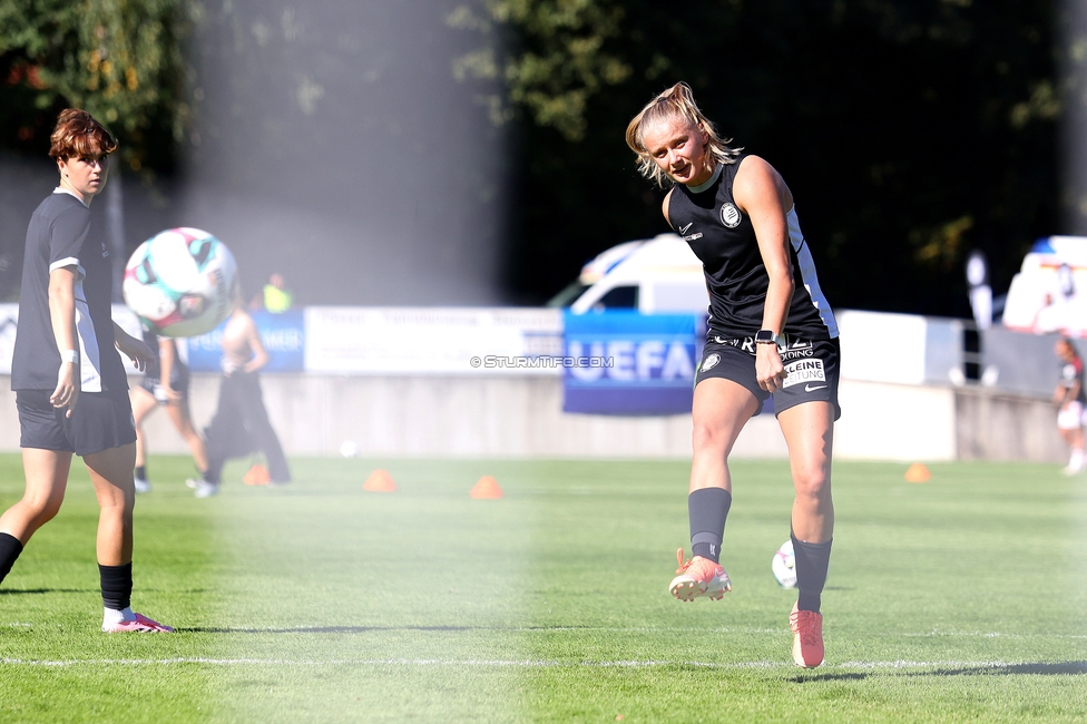 Sturm Damen - Ajax Frouwen
UEFA Women's Europa Cup, 1. Runde, SK Sturm Graz Damen - Ajax Amsterdam, Stadion Hollenegg, 18.09.2025.

Foto zeigt Sandra Jakobsen (Sturm Damen)
