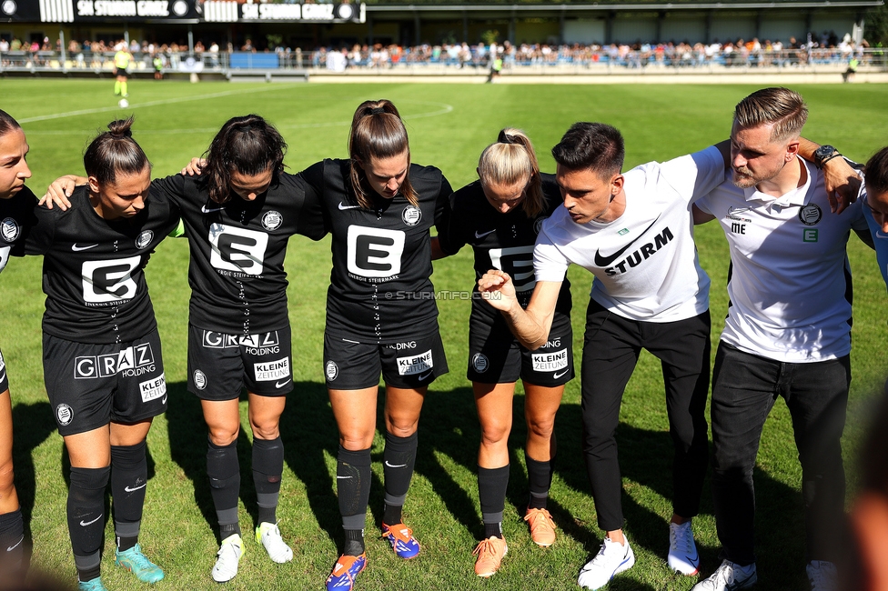 Sturm Damen - Ajax Frouwen
UEFA Women's Europa Cup, 1. Runde, SK Sturm Graz Damen - Ajax Amsterdam, Stadion Hollenegg, 18.09.2025.

Foto zeigt die Mannschaft der Sturm Damen
