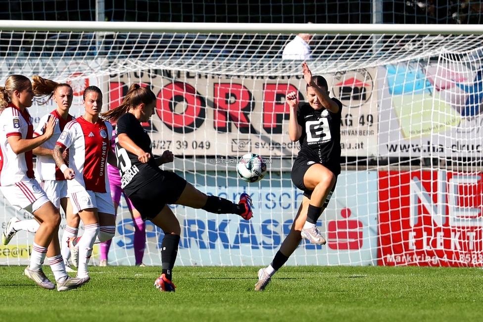 Sturm Damen - Ajax Frouwen
UEFA Women's Europa Cup, 1. Runde, SK Sturm Graz Damen - Ajax Amsterdam, Stadion Hollenegg, 18.09.2025.

Foto zeigt Laura Riesenbeck (Sturm Damen)
