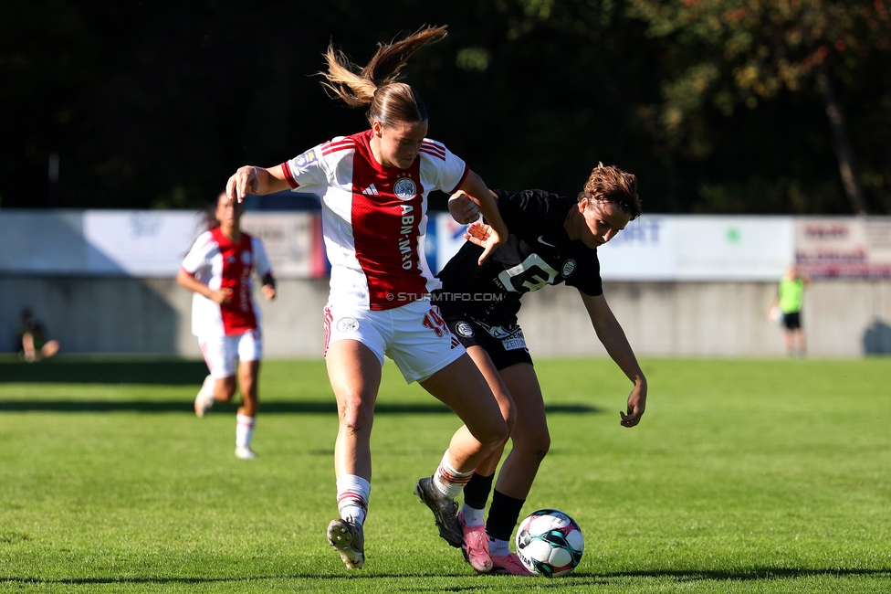 Sturm Damen - Ajax Frouwen
UEFA Women's Europa Cup, 1. Runde, SK Sturm Graz Damen - Ajax Amsterdam, Stadion Hollenegg, 18.09.2025.

Foto zeigt Leonie Christin Tragl (Sturm Damen)
