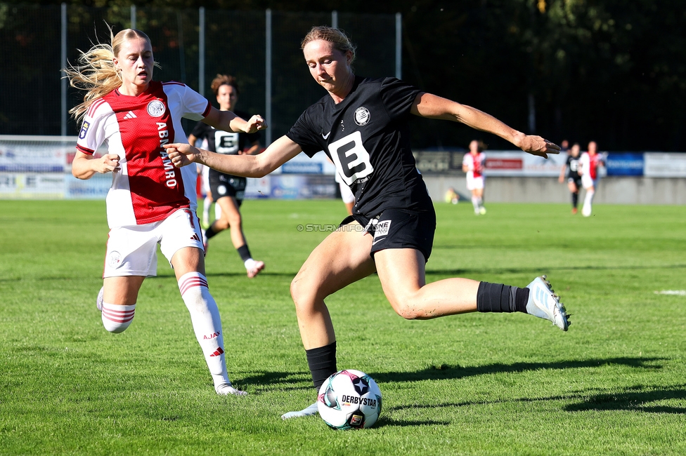 Sturm Damen - Ajax Frouwen
UEFA Women's Europa Cup, 1. Runde, SK Sturm Graz Damen - Ajax Amsterdam, Stadion Hollenegg, 18.09.2025.

Foto zeigt Elisabeth Brandl (Sturm Damen)
