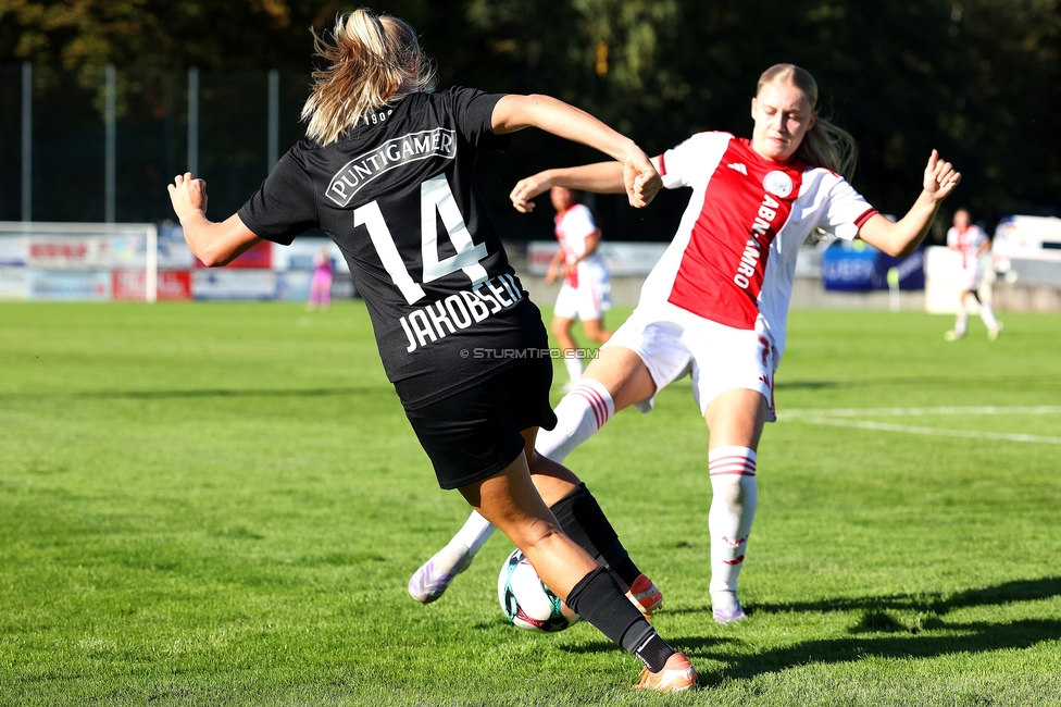 Sturm Damen - Ajax Frouwen
UEFA Women's Europa Cup, 1. Runde, SK Sturm Graz Damen - Ajax Amsterdam, Stadion Hollenegg, 18.09.2025.

Foto zeigt Sandra Jakobsen (Sturm Damen)
