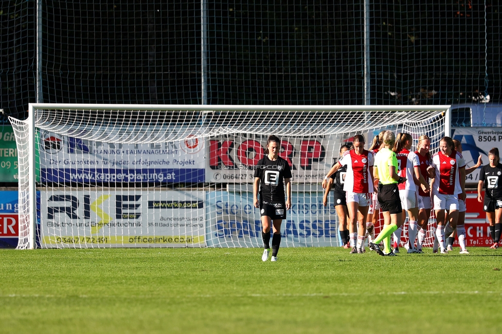 Sturm Damen - Ajax Frouwen
UEFA Women's Europa Cup, 1. Runde, SK Sturm Graz Damen - Ajax Amsterdam, Stadion Hollenegg, 18.09.2025.

Foto zeigt Zala Kustrin (Sturm Damen)
