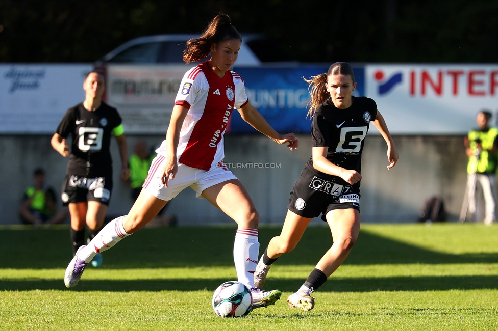 Sturm Damen - Ajax Frouwen
UEFA Women's Europa Cup, 1. Runde, SK Sturm Graz Damen - Ajax Amsterdam, Stadion Hollenegg, 18.09.2025.

Foto zeigt Marie Spiess (Sturm Damen)
