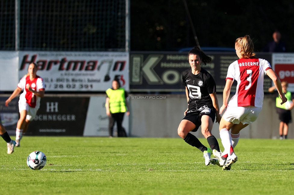 Sturm Damen - Ajax Frouwen
UEFA Women's Europa Cup, 1. Runde, SK Sturm Graz Damen - Ajax Amsterdam, Stadion Hollenegg, 18.09.2025.

Foto zeigt Zala Kustrin (Sturm Damen)

