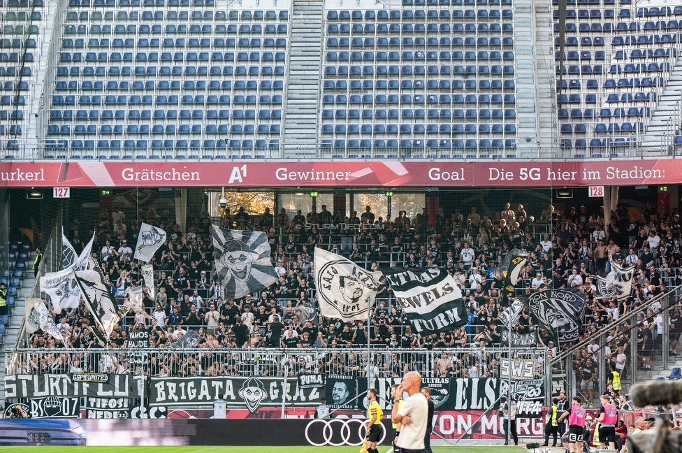 RB Salzburg - Sturm Graz
Oesterreichische Fussball Bundesliga, 6. Runde, FC RB Salzburg - SK Sturm Graz, Stadion Wals-Siezenheim, 20.09.2025. 

Foto zeigt Fans von Sturm
Schlüsselwörter: torjubel