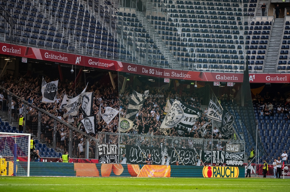 RB Salzburg - Sturm Graz
Oesterreichische Fussball Bundesliga, 6. Runde, FC RB Salzburg - SK Sturm Graz, Stadion Wals-Siezenheim, 20.09.2025. 

Foto zeigt Fans von Sturm mit einem Spruchband
Schlüsselwörter: repression