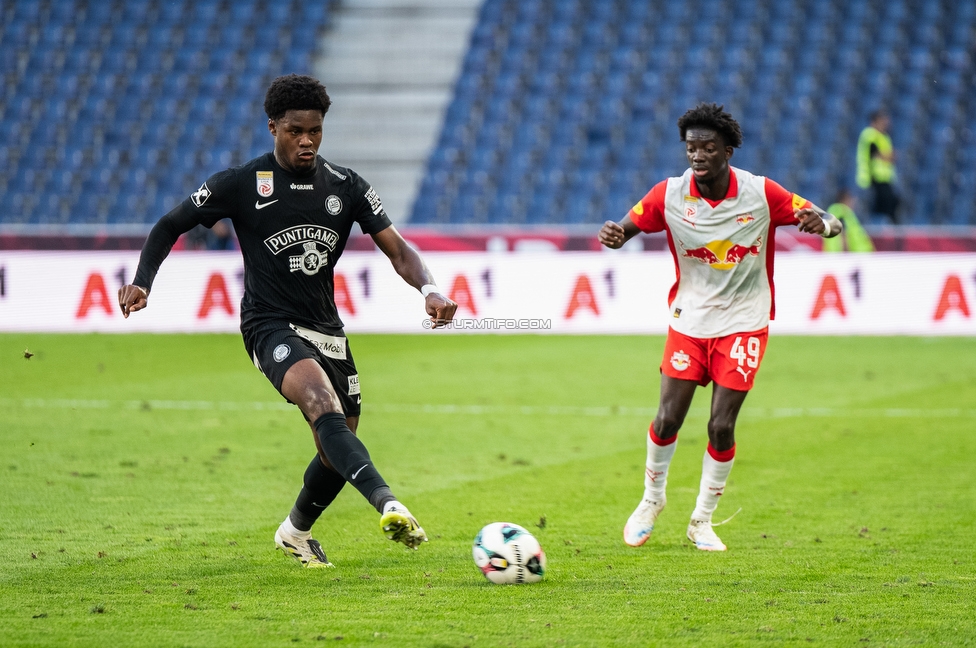 RB Salzburg - Sturm Graz
Oesterreichische Fussball Bundesliga, 6. Runde, FC RB Salzburg - SK Sturm Graz, Stadion Wals-Siezenheim, 20.09.2025. 

Foto zeigt Tochi Phil Chukwuani (Sturm)

