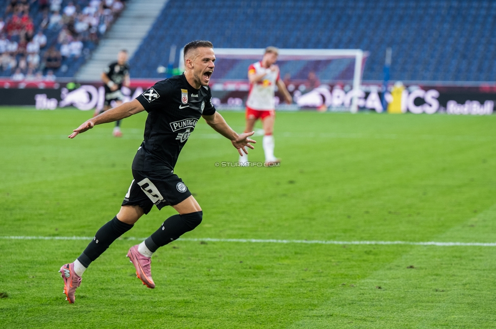 RB Salzburg - Sturm Graz
Oesterreichische Fussball Bundesliga, 6. Runde, FC RB Salzburg - SK Sturm Graz, Stadion Wals-Siezenheim, 20.09.2025. 

Foto zeigt Tomi Horvat (Sturm)
Schlüsselwörter: torjubel