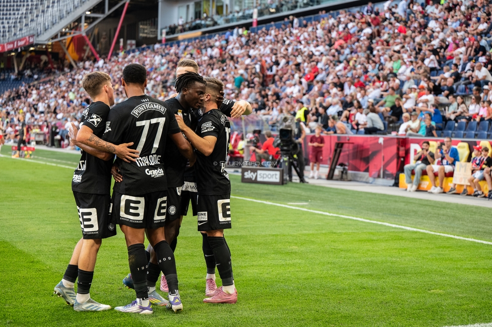 RB Salzburg - Sturm Graz
Oesterreichische Fussball Bundesliga, 6. Runde, FC RB Salzburg - SK Sturm Graz, Stadion Wals-Siezenheim, 20.09.2025. 

Foto zeigt Tomi Horvat (Sturm)
Schlüsselwörter: torjubel