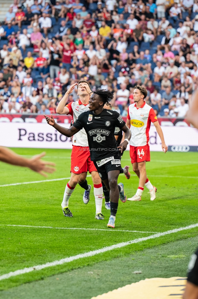 RB Salzburg - Sturm Graz
Oesterreichische Fussball Bundesliga, 6. Runde, FC RB Salzburg - SK Sturm Graz, Stadion Wals-Siezenheim, 20.09.2025. 

Foto zeigt Seedy Jatta (Sturm)
Schlüsselwörter: torjubel