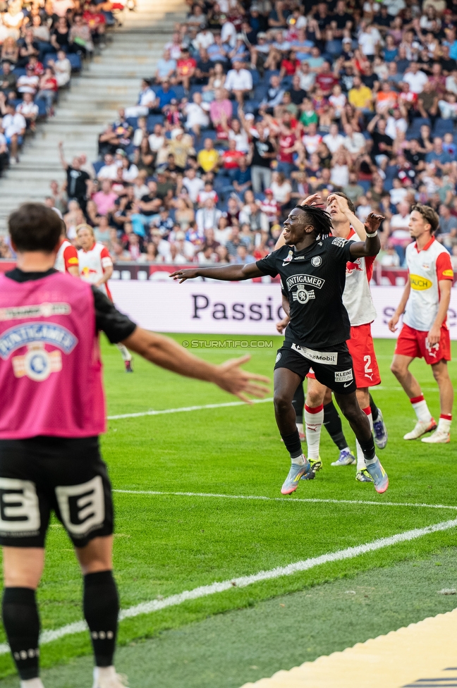 RB Salzburg - Sturm Graz
Oesterreichische Fussball Bundesliga, 6. Runde, FC RB Salzburg - SK Sturm Graz, Stadion Wals-Siezenheim, 20.09.2025. 

Foto zeigt Seedy Jatta (Sturm)
Schlüsselwörter: torjubel