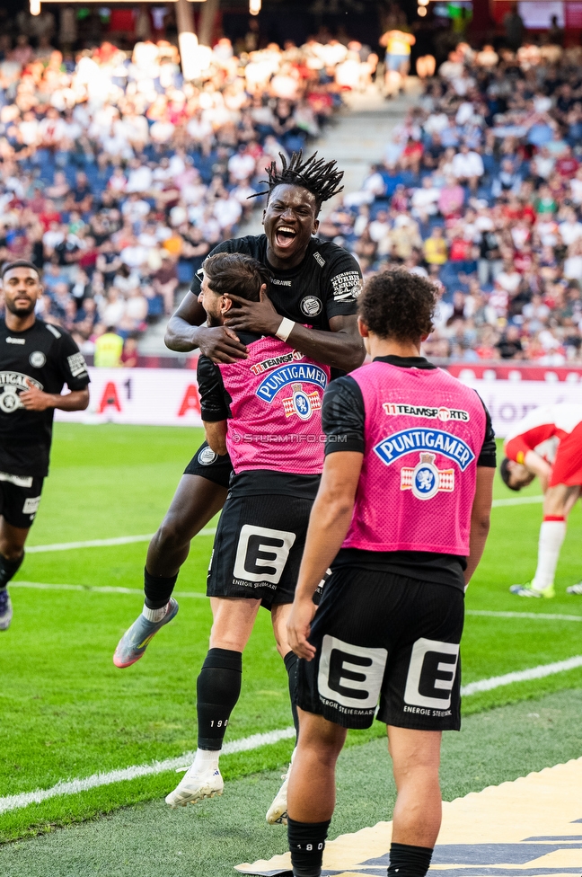 RB Salzburg - Sturm Graz
Oesterreichische Fussball Bundesliga, 6. Runde, FC RB Salzburg - SK Sturm Graz, Stadion Wals-Siezenheim, 20.09.2025. 

Foto zeigt Seedy Jatta (Sturm)
Schlüsselwörter: torjubel