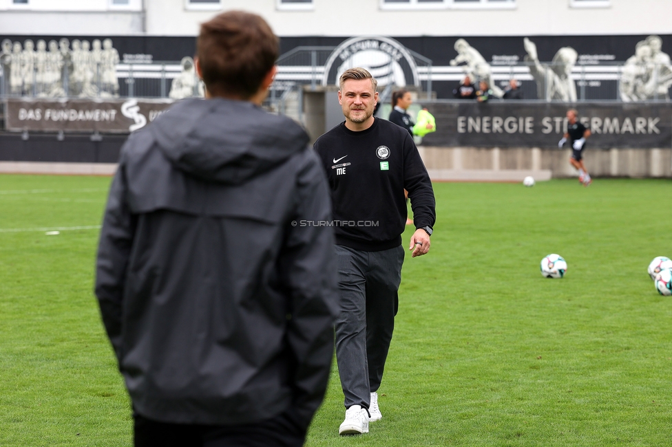 Sturm Damen - Neulengbach
OEFB Frauen Bundesliga, 7. Runde, SK Sturm Graz Damen - USV Neulengbach, Trainingszentrum Messendorf, 27.09.2025. 

Foto zeigt Michael Erlitz (Sportdirektor Sturm Damen)
