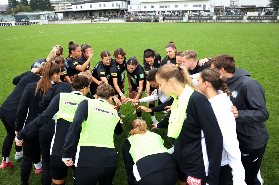 Sturm Damen - Neulengbach
OEFB Frauen Bundesliga, 7. Runde, SK Sturm Graz Damen - USV Neulengbach, Trainingszentrum Messendorf, 27.09.2025. 

Foto zeigt die Mannschaft der Sturm Damen
