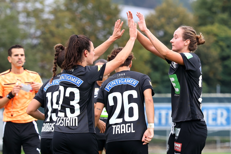 Sturm Damen - Neulengbach
OEFB Frauen Bundesliga, 7. Runde, SK Sturm Graz Damen - USV Neulengbach, Trainingszentrum Messendorf, 27.09.2025. 

Foto zeigt Zala Kustrin (Sturm Damen) und Maria Kunstek (Sturm Damen)
