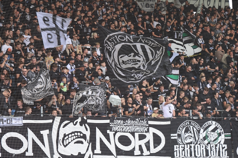 Sturm Graz - Hartberg
Oesterreichische Fussball Bundesliga,8. Runde, SK Sturm Graz - TSV Hartberg, Stadion Liebenau Graz, 28.09.2025. 

Foto zeigt Fans von Sturm
Schlüsselwörter: bastion