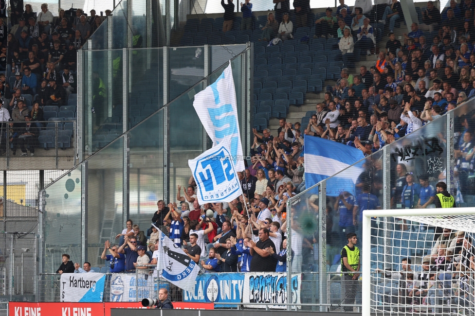 Sturm Graz - Hartberg
Oesterreichische Fussball Bundesliga,8. Runde, SK Sturm Graz - TSV Hartberg, Stadion Liebenau Graz, 28.09.2025. 

Foto zeigt Fans von Hartberg
