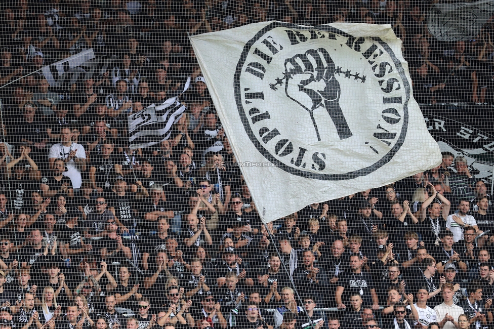 Sturm Graz - Hartberg
Oesterreichische Fussball Bundesliga,8. Runde, SK Sturm Graz - TSV Hartberg, Stadion Liebenau Graz, 28.09.2025. 

Foto zeigt Fans von Sturm
Schlüsselwörter: repression