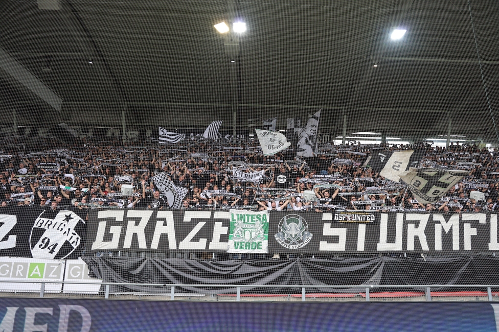 Sturm Graz - Hartberg
Oesterreichische Fussball Bundesliga,8. Runde, SK Sturm Graz - TSV Hartberg, Stadion Liebenau Graz, 28.09.2025. 

Foto zeigt Fans von Sturm
