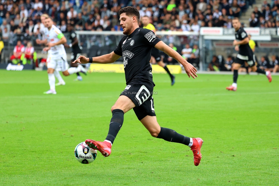 Sturm Graz - Hartberg
Oesterreichische Fussball Bundesliga,8. Runde, SK Sturm Graz - TSV Hartberg, Stadion Liebenau Graz, 28.09.2025. 

Foto zeigt Emir Karic (Sturm)
