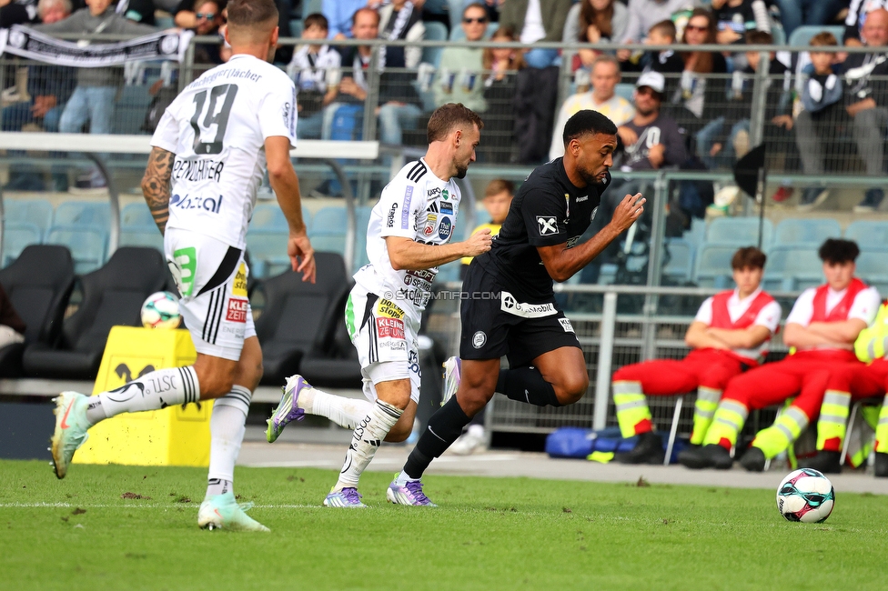 Sturm Graz - Hartberg
Oesterreichische Fussball Bundesliga,8. Runde, SK Sturm Graz - TSV Hartberg, Stadion Liebenau Graz, 28.09.2025. 

Foto zeigt Maurice Malone (Sturm)

